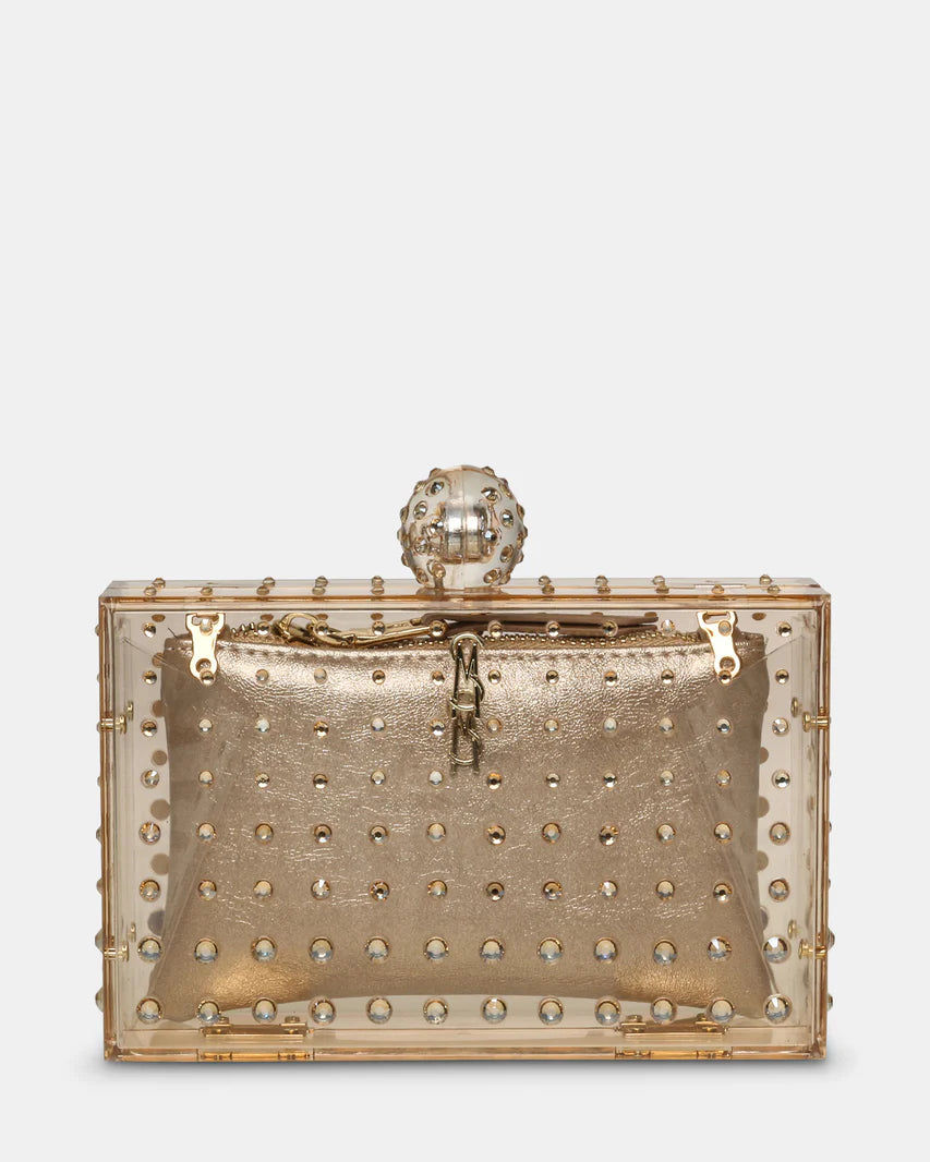 BTeaser Gold Miniaudiere|Hard Clutch Bag