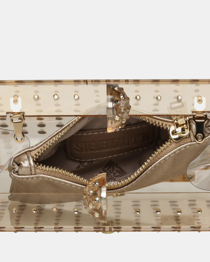 BTeaser Gold Miniaudiere|Hard Clutch Bag