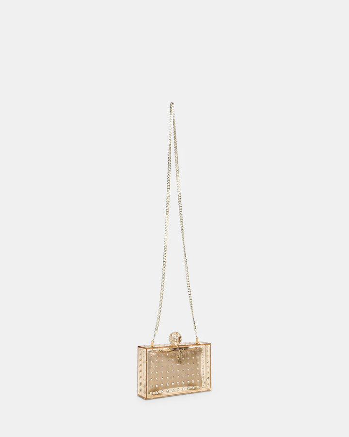 BTeaser Gold Miniaudiere|Hard Clutch Bag